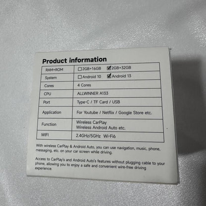 Box CarPlay Et Android auto 13 pour Voiture – جهاز ميديا بنظام أندرويد للسيارات